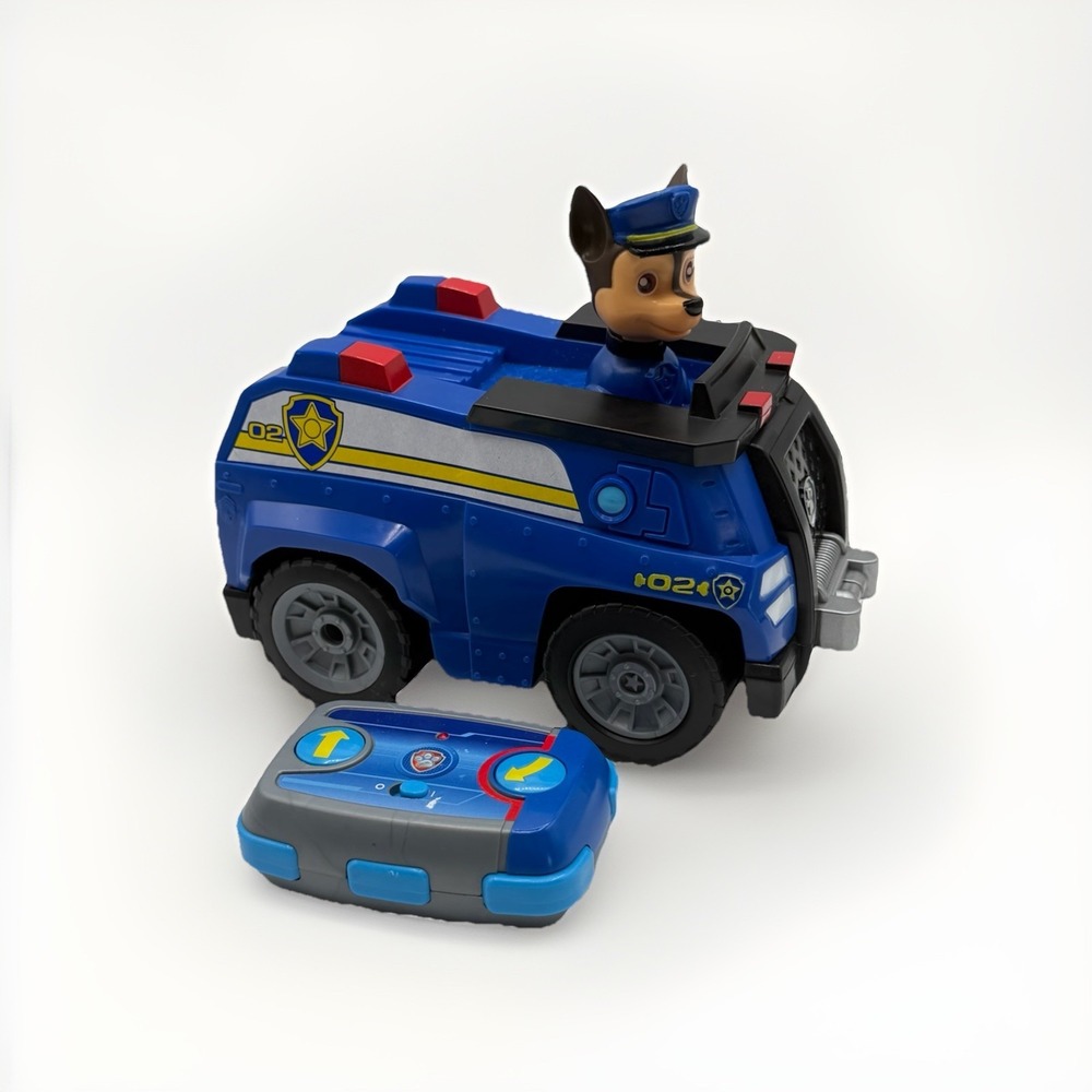 Paw Patrol Chase Police Cruiser RC Car w/ Remote Spin Master Tested Works Toy RC